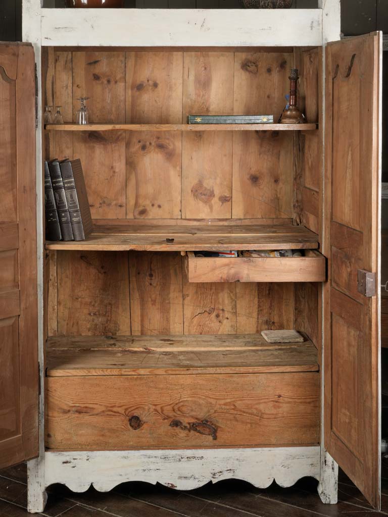 Distressed white wardrobe