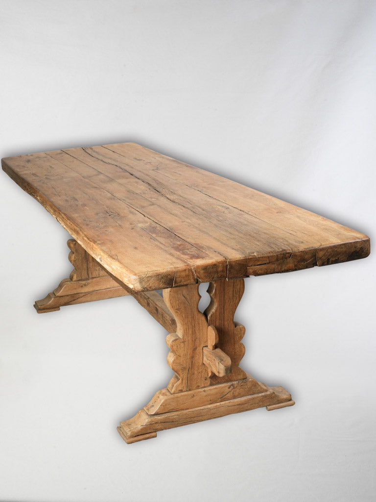 20th Century French Monastery-Style Oak Dining Table - 90½"