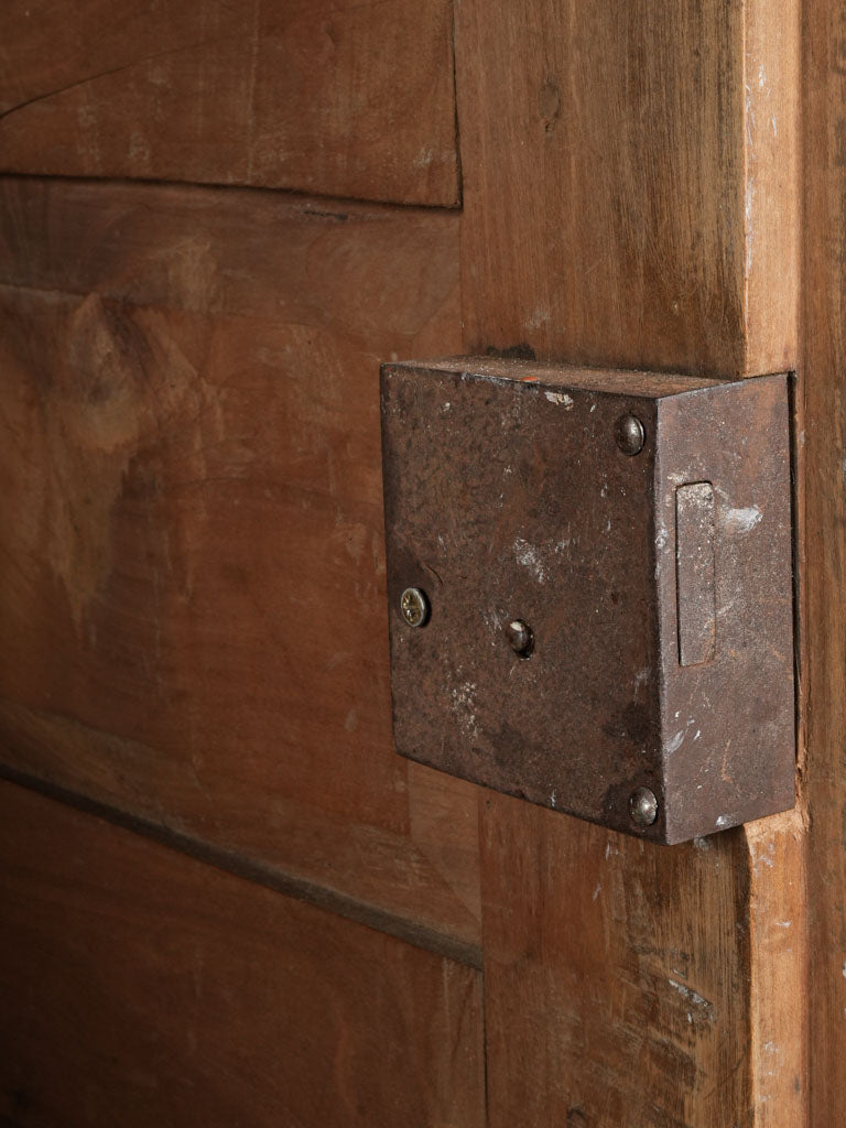 Distressed wood armoire 