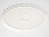 Large white oval platter w/ foliage border 22¾" x 13¾"