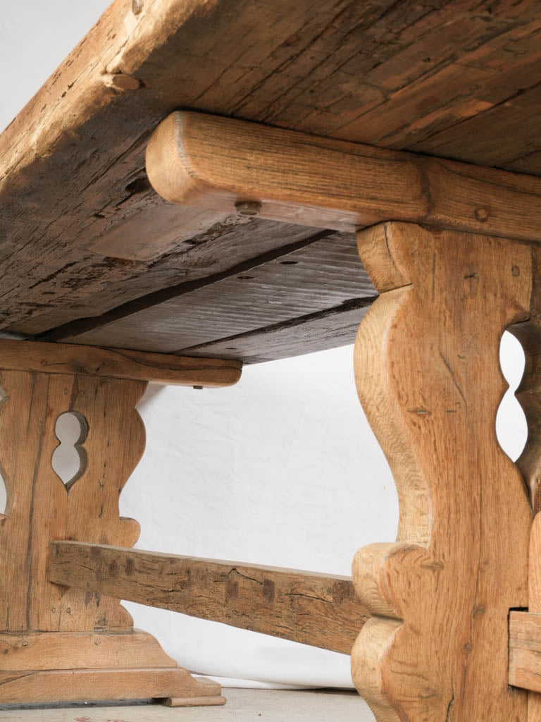 20th Century French Monastery-Style Oak Dining Table - 90½" x 31"