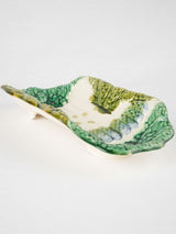 Collectible majolica cabbage leaf platter