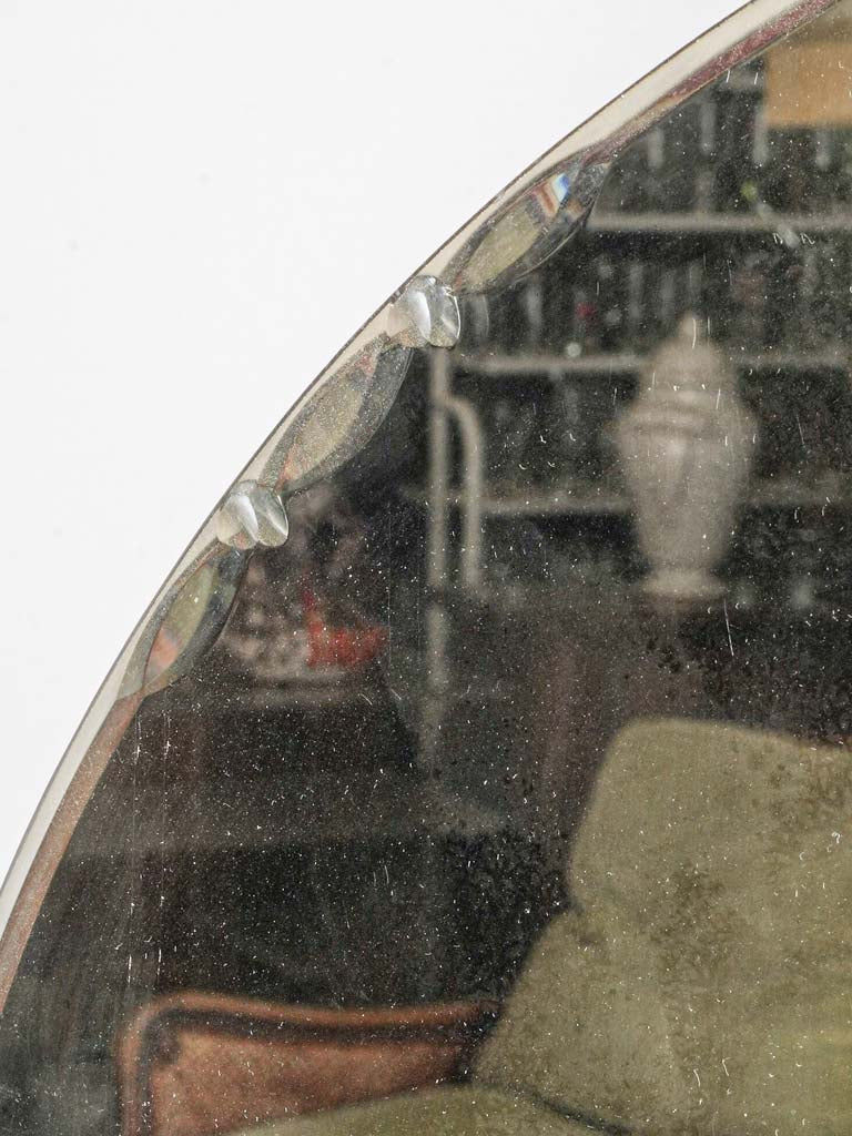 Sculptural Vanity with Beveled Mirror