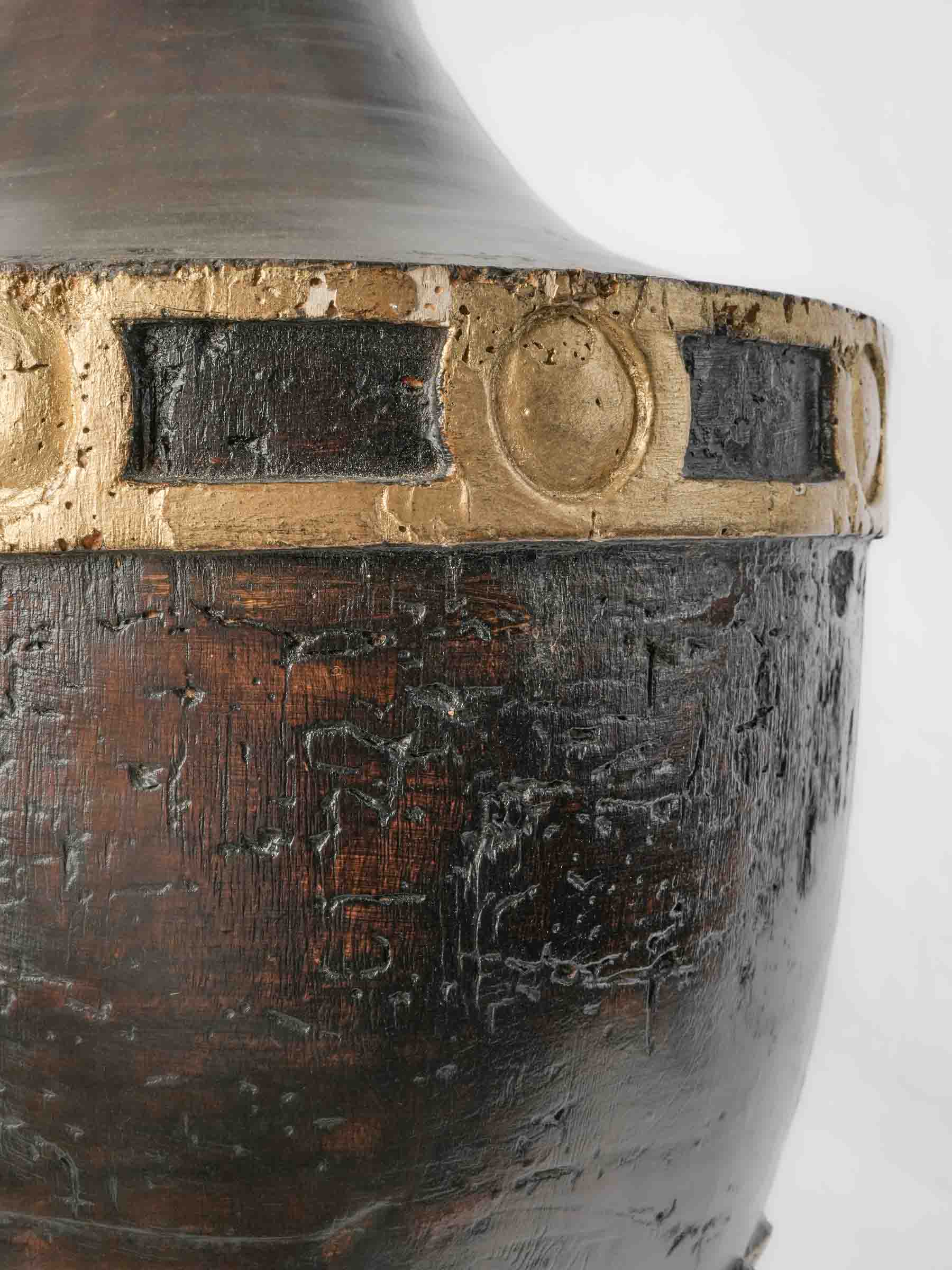 Grand Pair of Louis XVI Carved and Giltwood Pots à Feu, Late 18th Century -  31" x 13"