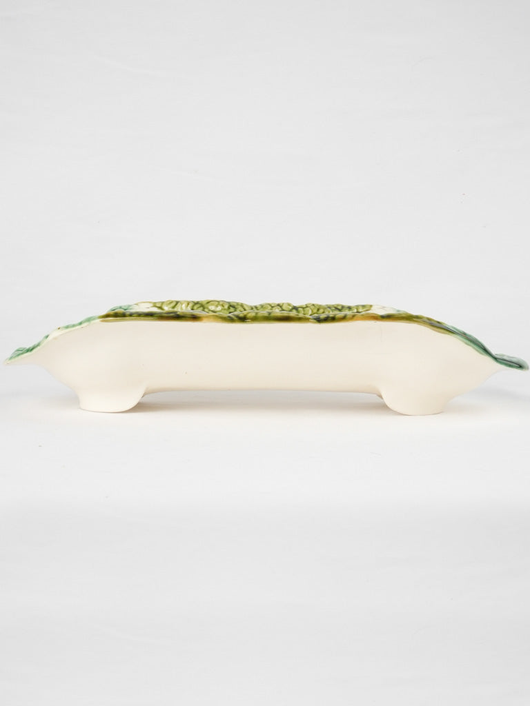 Art Nouveau Salins majolica cradle