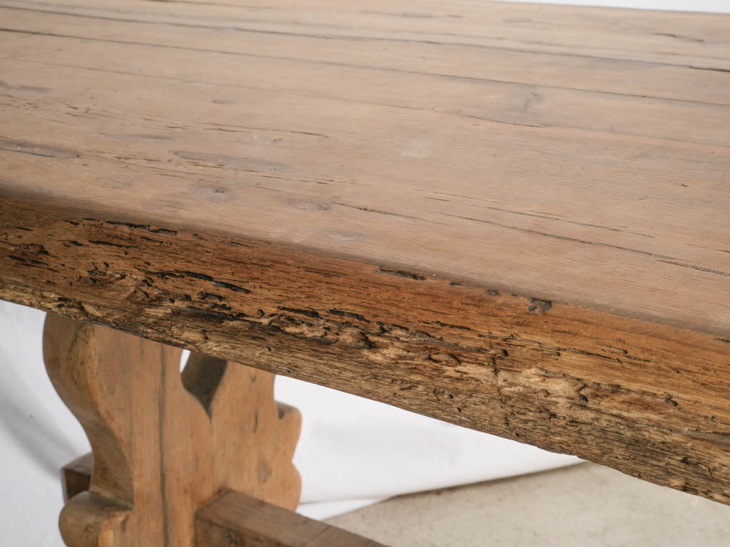20th Century French Monastery-Style Oak Dining Table - 90½" x 31"
