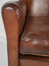 Authentic 1940s aged leather chair