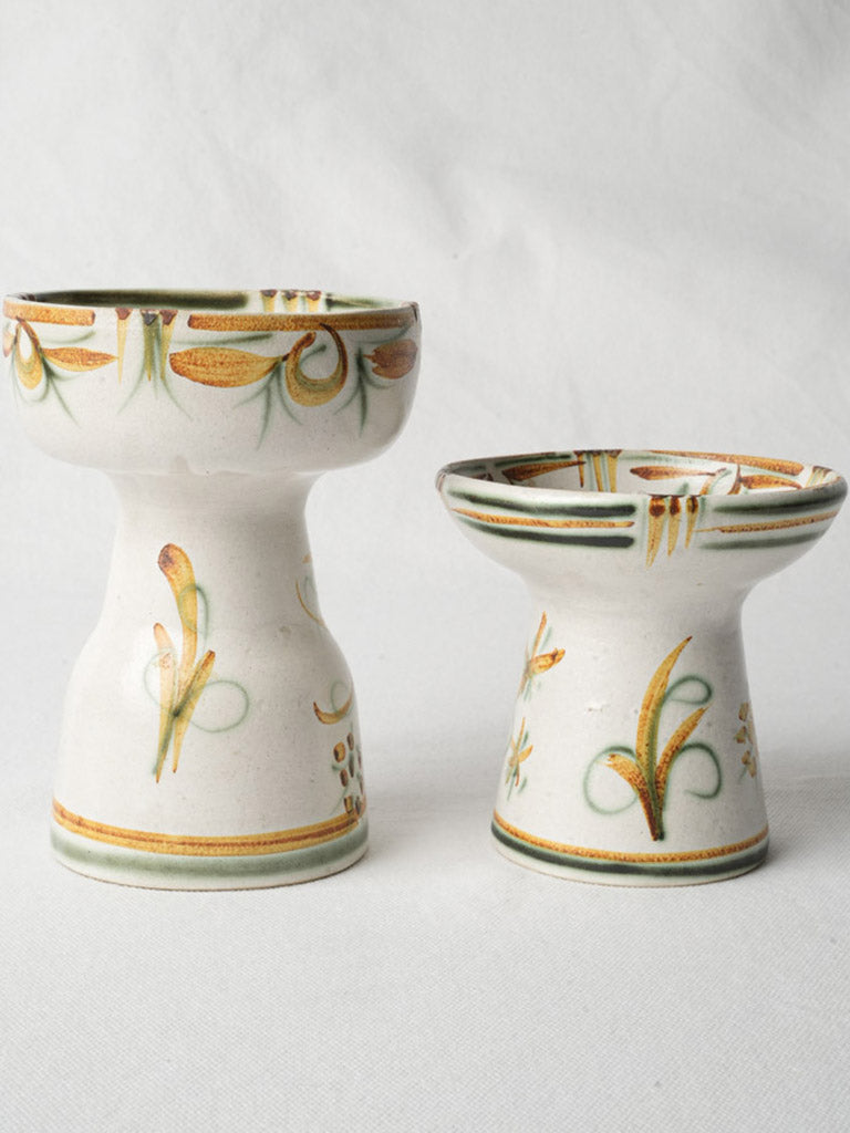 Artisanal French ceramic candlesticks