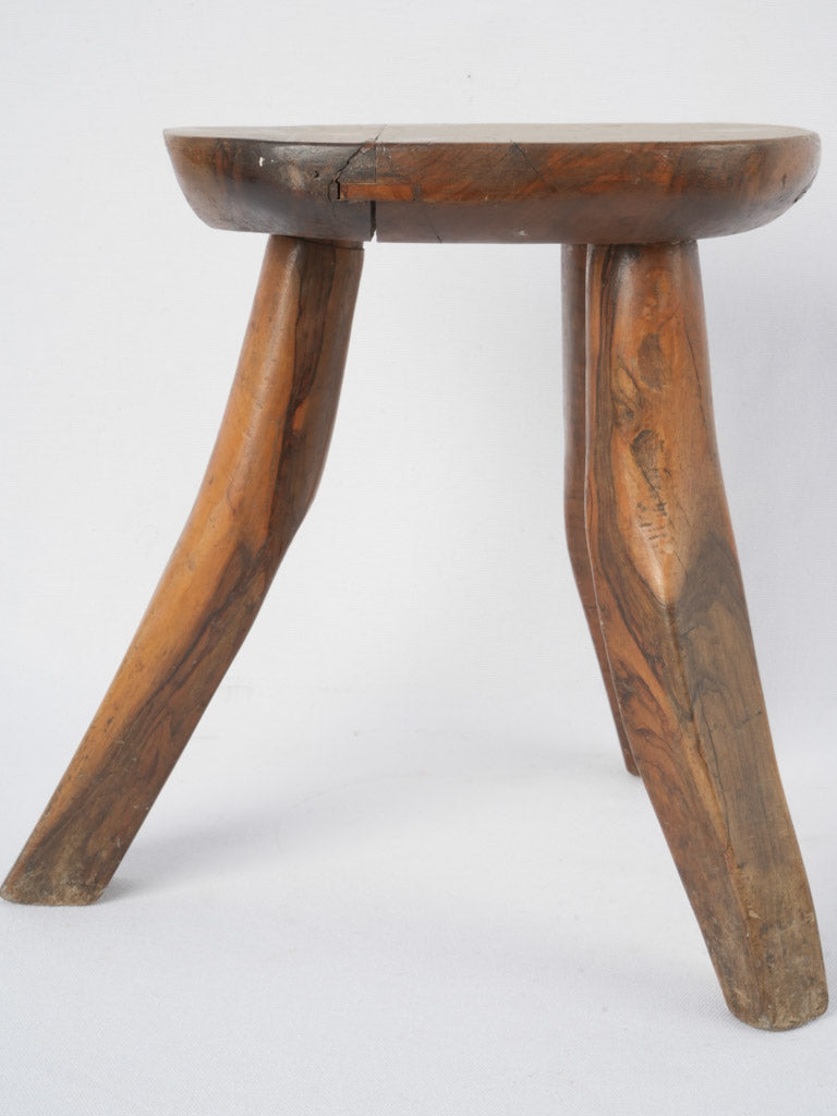 Waxed patina side table, primitive, unique 