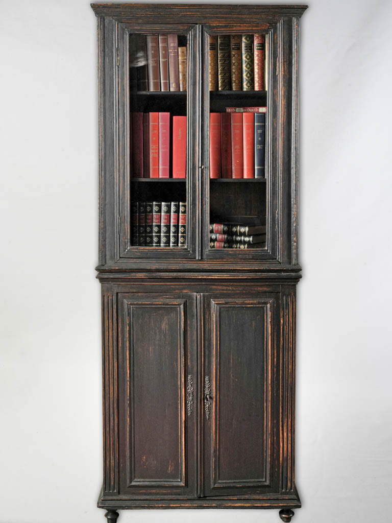 Antique French wood display cabinet  