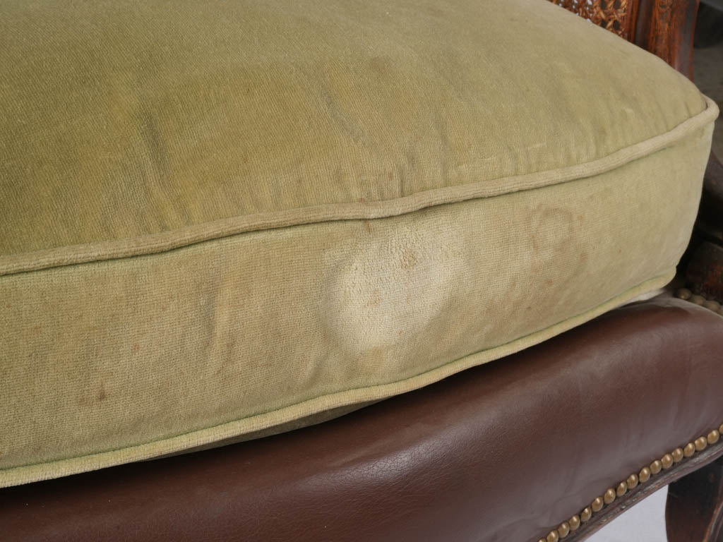 Brass nail detailed chairs  