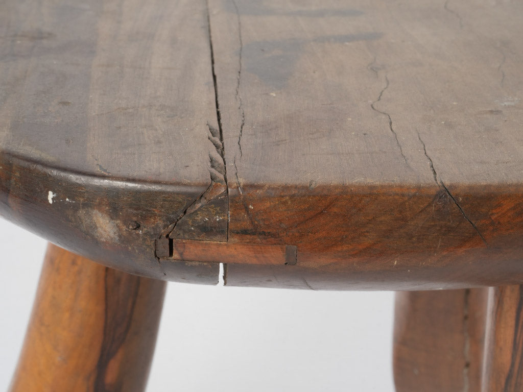 Early-century cow milking stool, authentic, rustic 