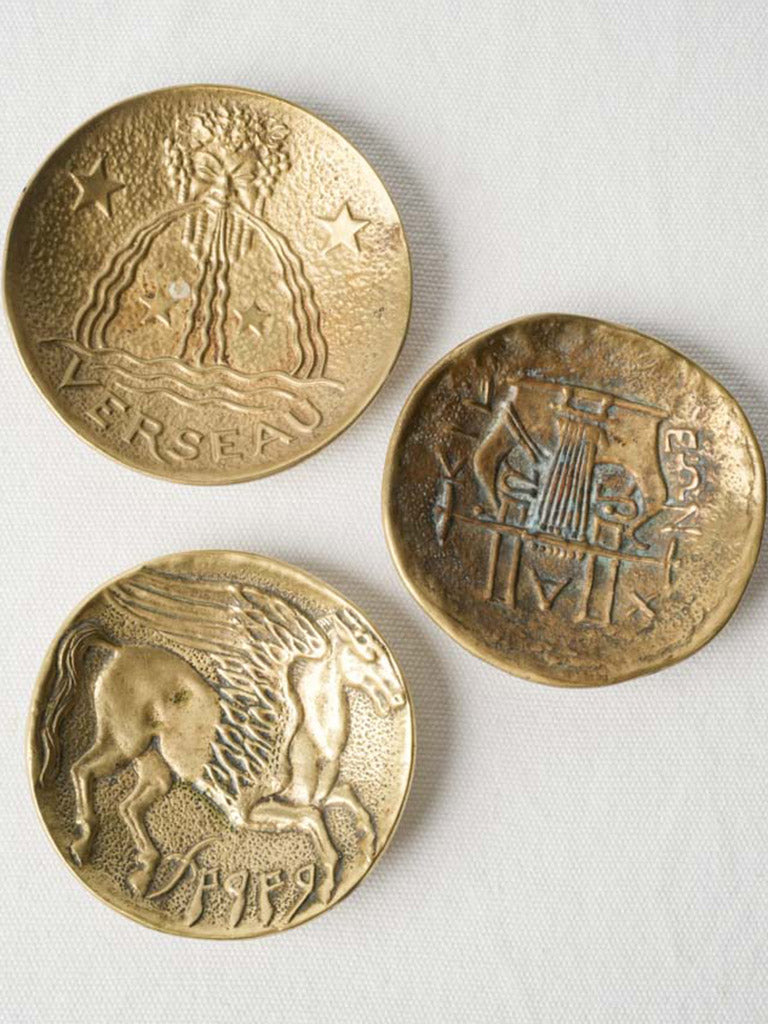 Set of Three Modernist Bronze Catchall Dishes by Max Le Verrier -  4¼"