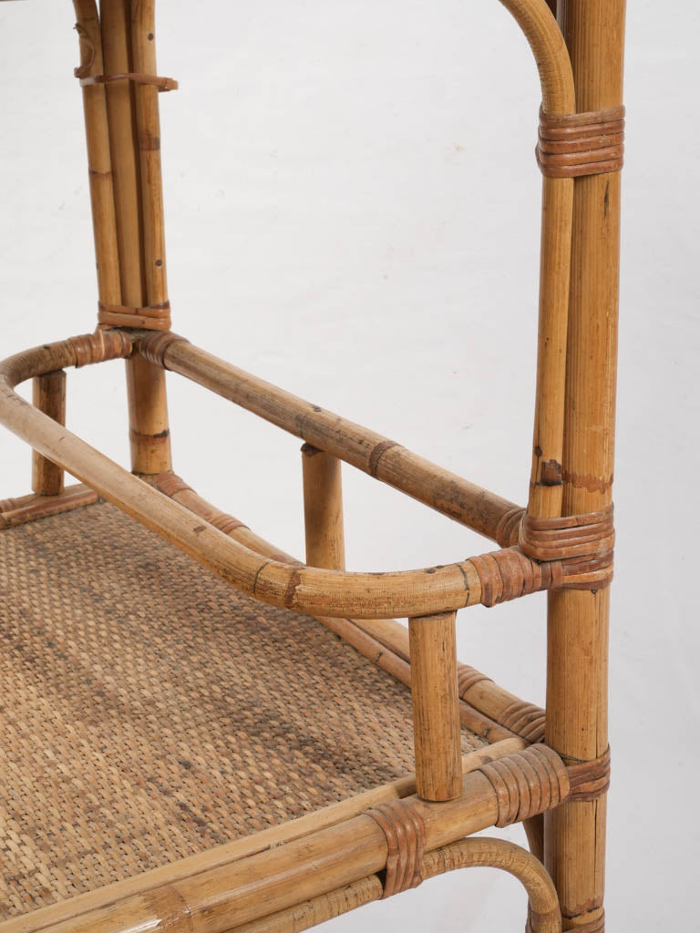 Rustic French Rolling Bar Cart  