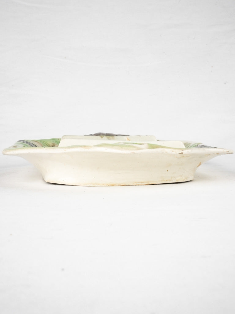 Elegant white asparagus decorative plate