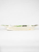 Curved asparagus cradle w/ purple artichoke detail 10¼" x 15"
