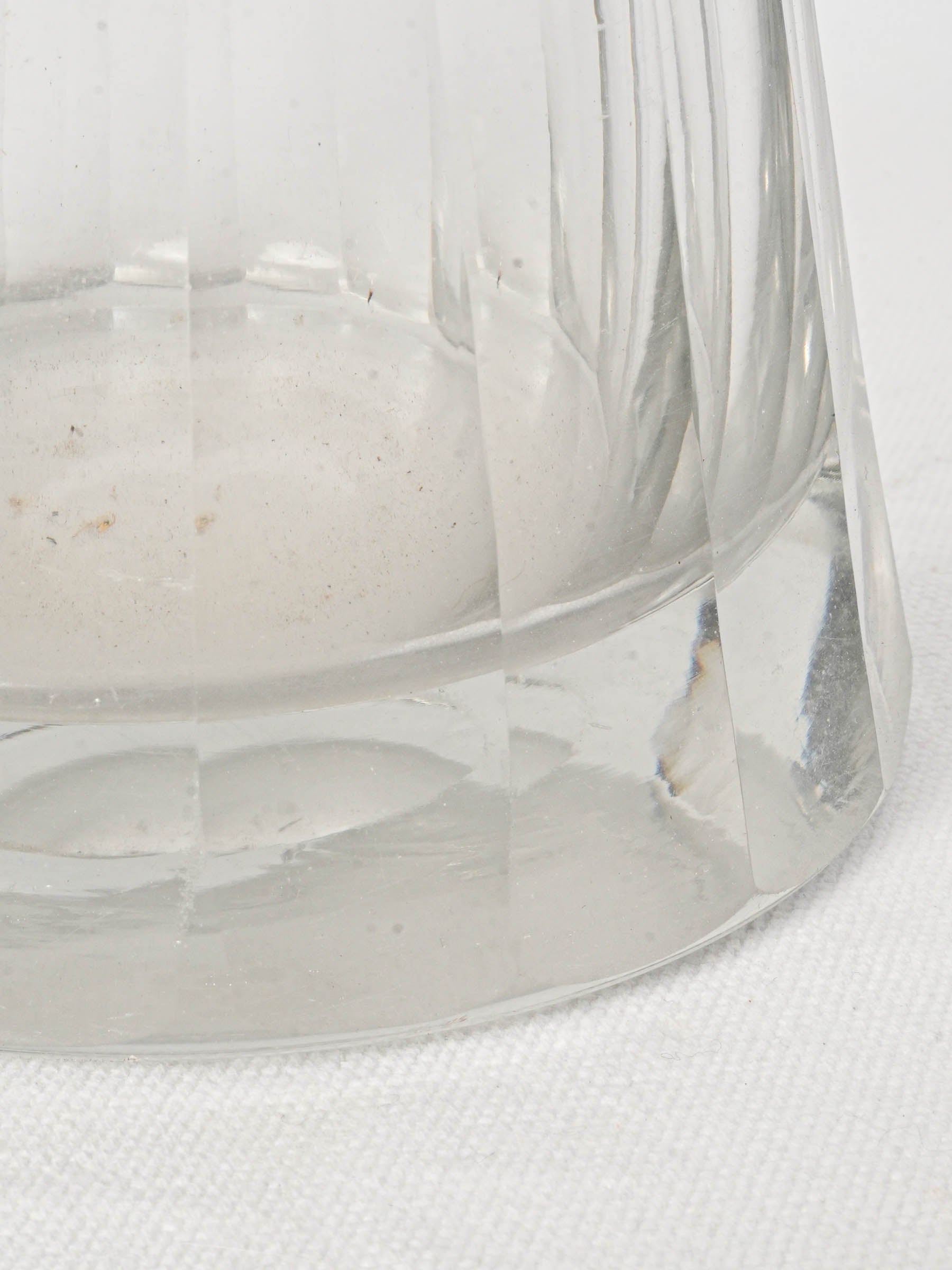 Antique French Clear Glass Pitcher, Early 20th Century - 10¼"