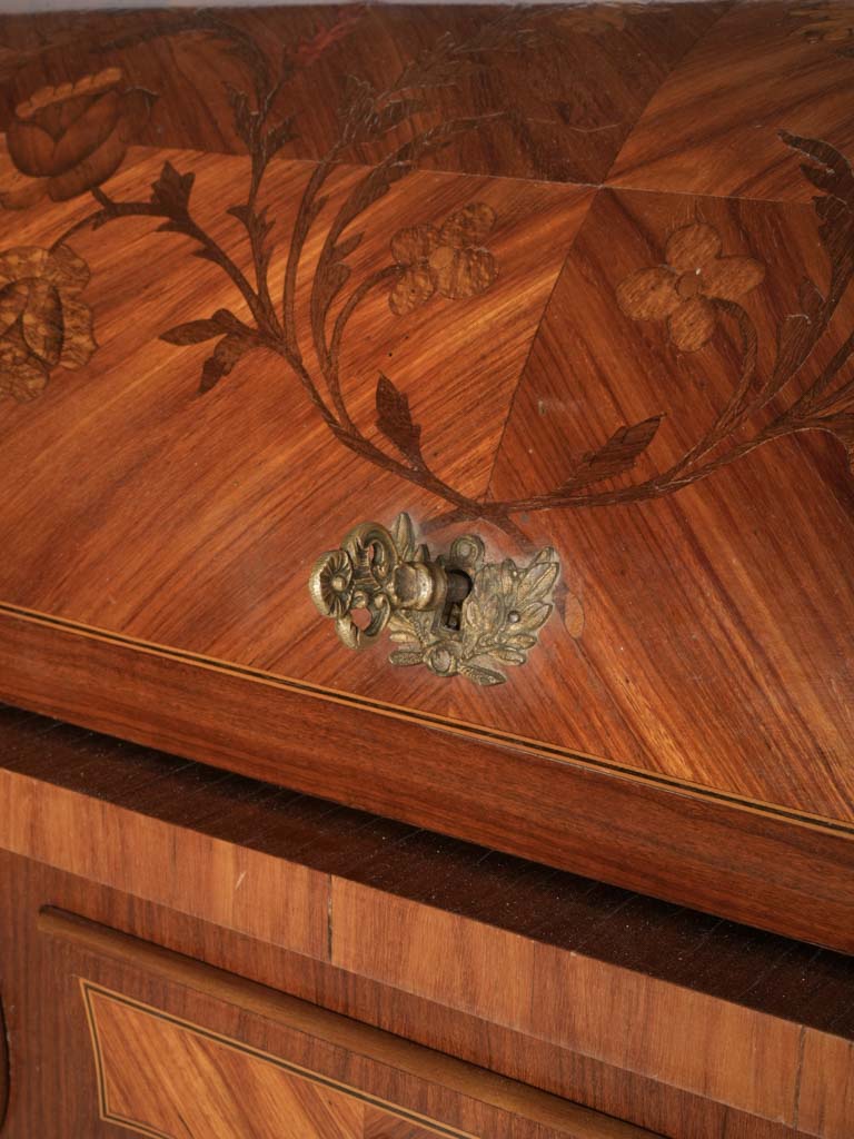 Refined chevron panel writing desk