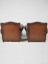 Chestnut brown classic club chairs