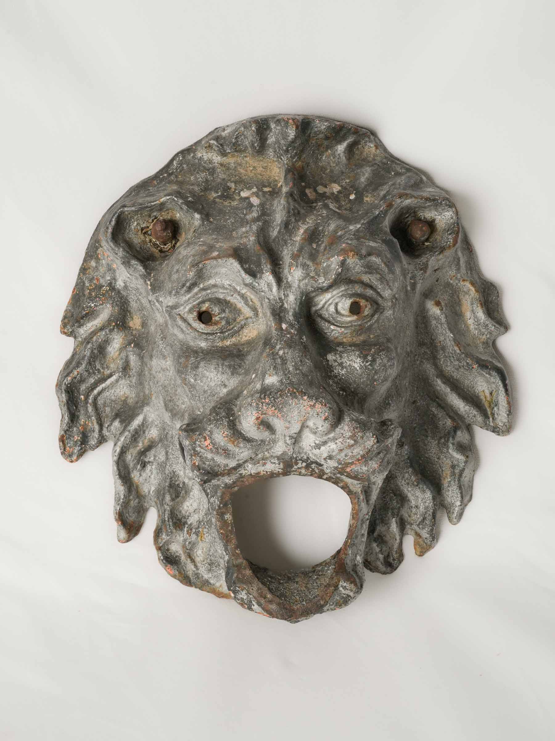 Expressive 19th-Century Cast Iron Lion Fountain Spout - 16½"