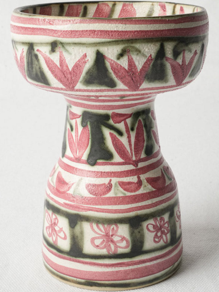 Hand-painted Quimper ceramic candlestick