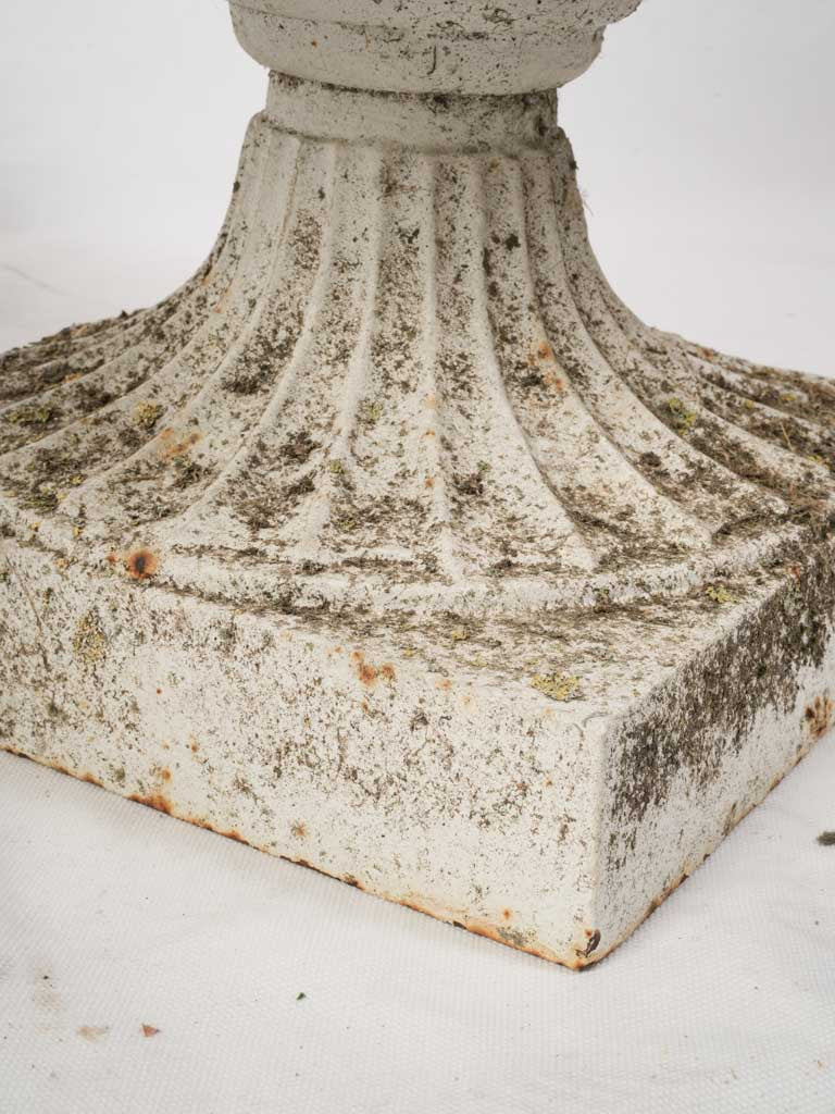 Beautiful Pair Of Large French Cast Iron Garden Urns Late 19th To Early 20th Century - 17¾"