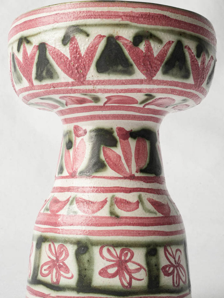Artisan-crafted Quimper candlestick