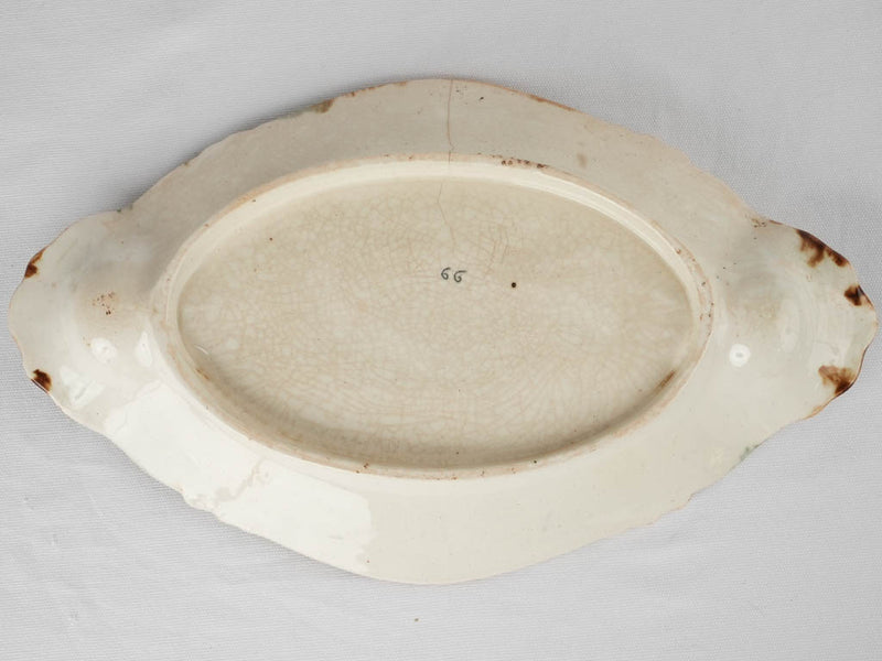Asparagus barbotine platter 10¾" x 17¾"