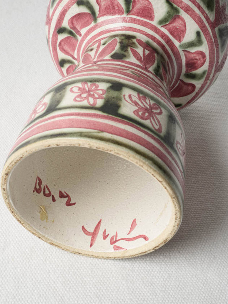 Artisanal vintage ceramic candlestick