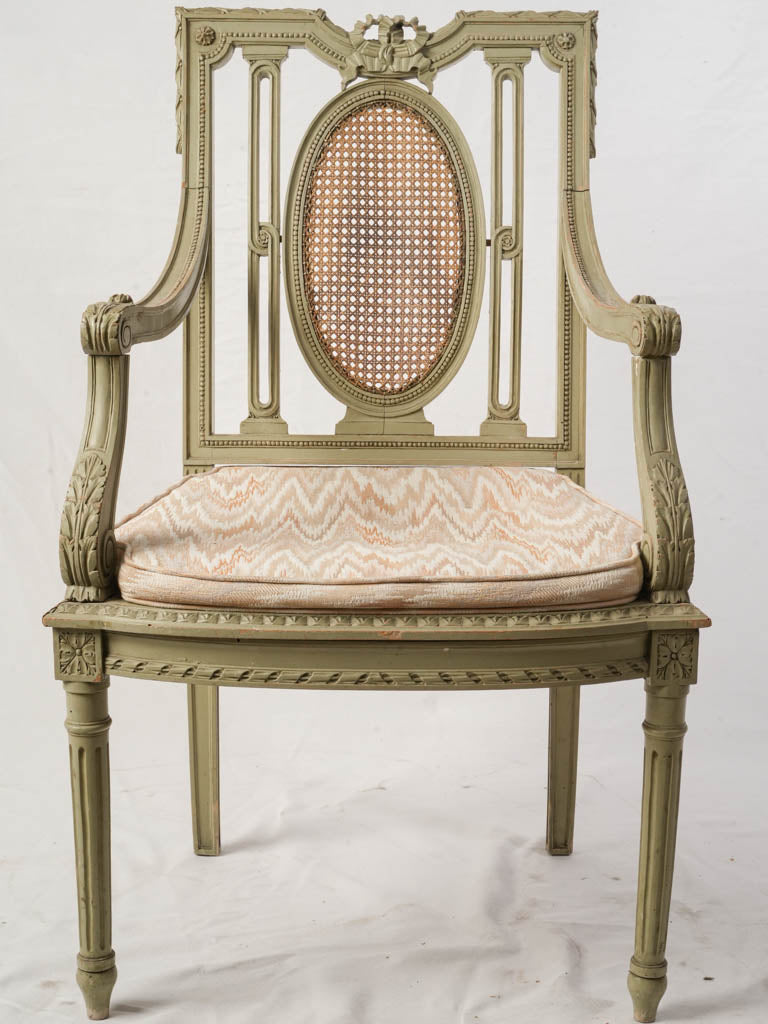 Mid-20th Century Pair of Decorative French Louis XVI Style Accent Chairs - 38¼"