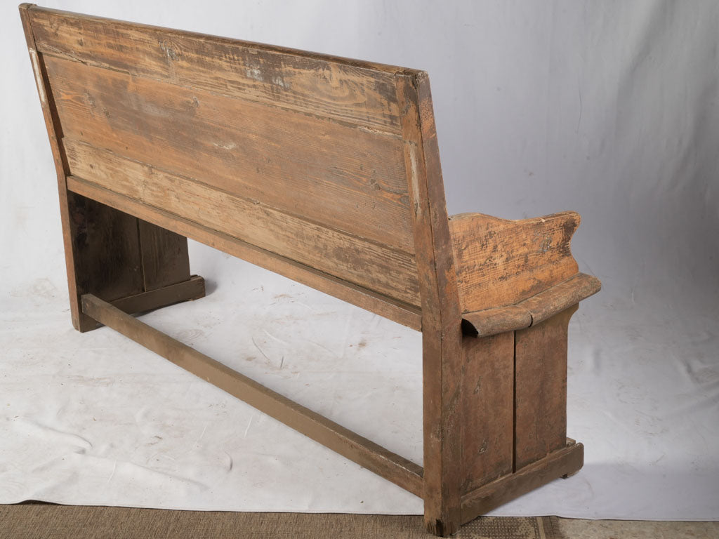 Modest pine church seating