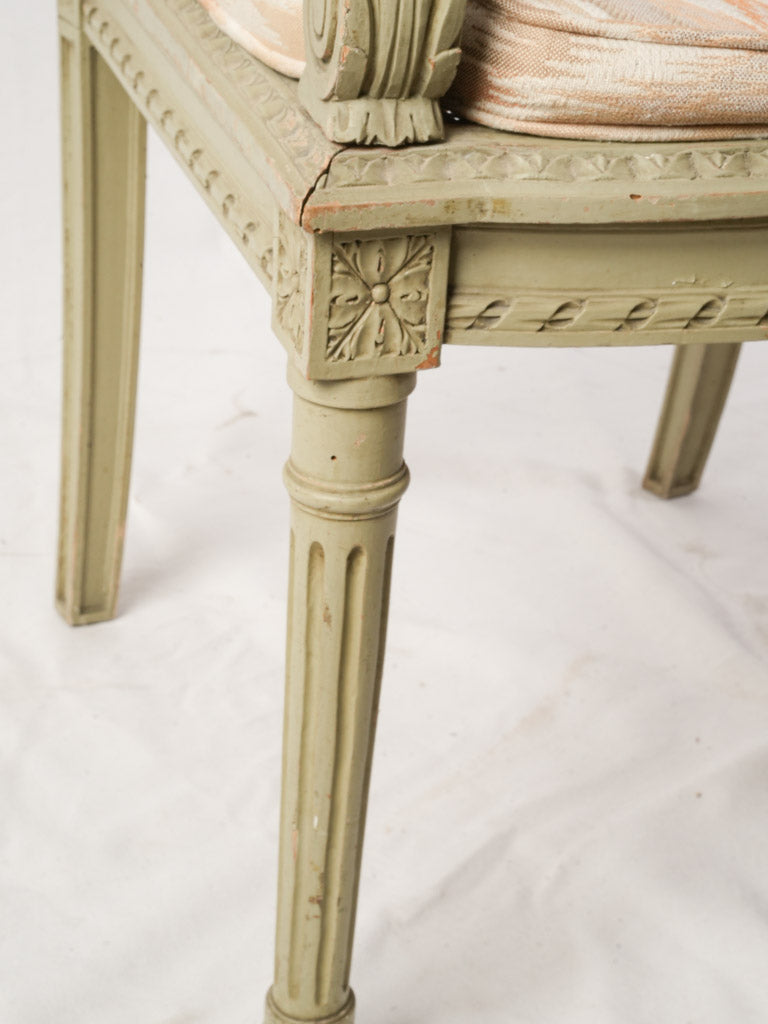 Mid-20th Century Pair of Decorative French Louis XVI Style Accent Chairs - 38¼"