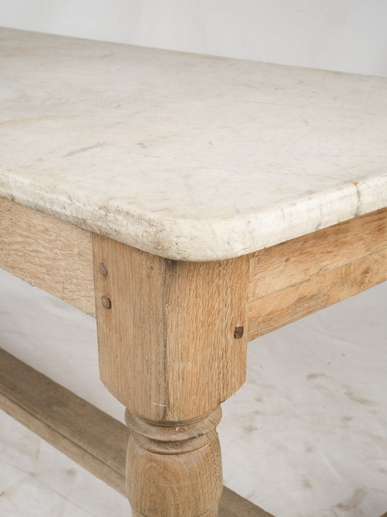 Graceful 19th-century French marble table