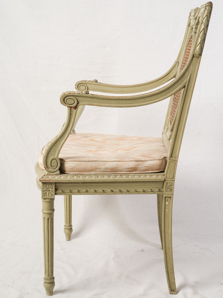 Mid-20th Century Pair of Decorative French Louis XVI Style Accent Chairs - 38¼"