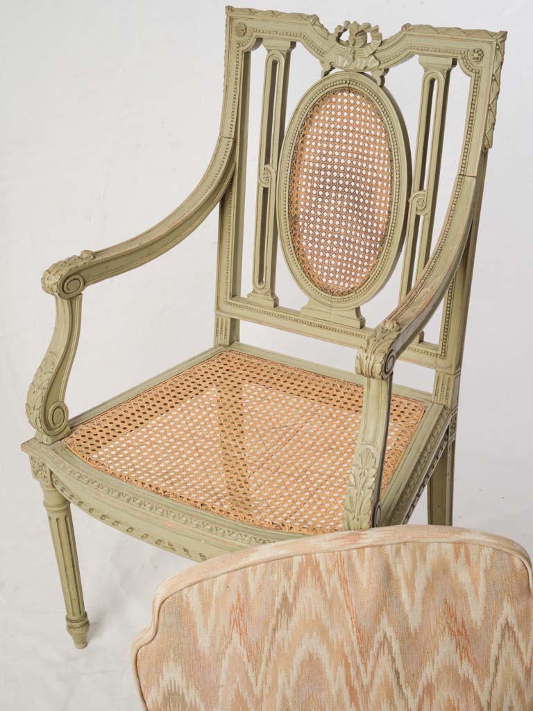 Mid-20th Century Pair of Decorative French Louis XVI Style Accent Chairs - 38¼"