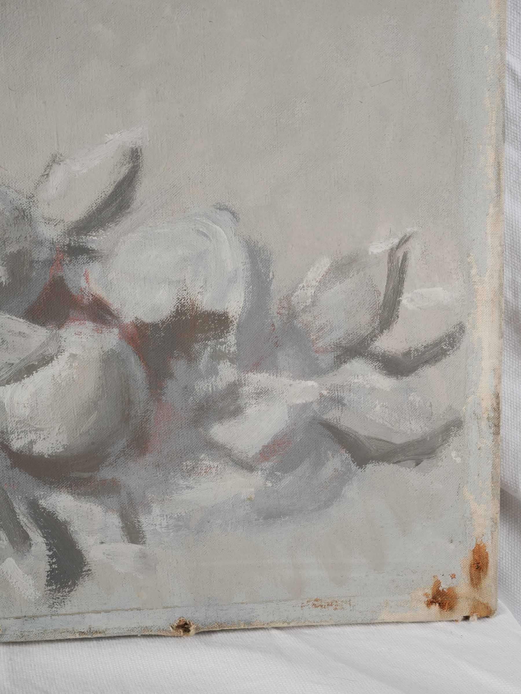 Set of Four Antiwue French Grisaille Decorative Overdoor Panels - 23¾" x 58¼"