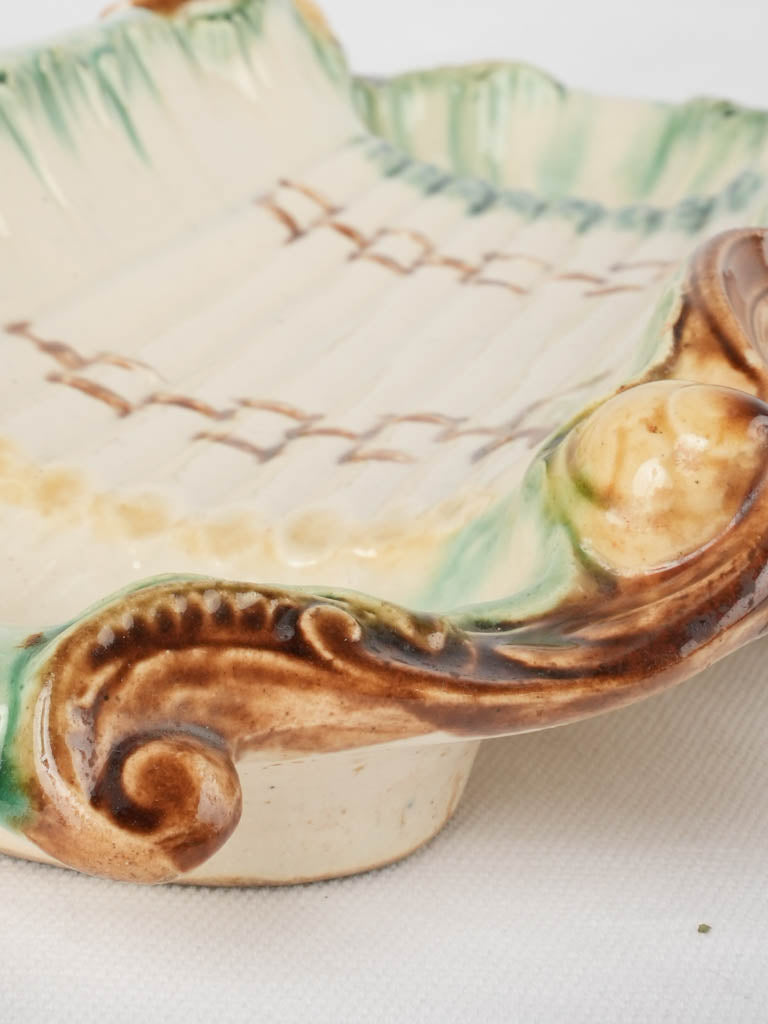 Colorful Majolica French antique platter