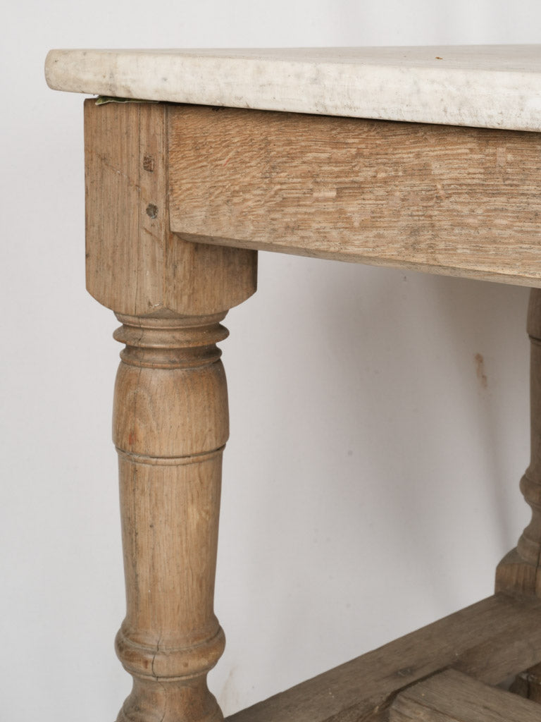 Timeless French oak console table