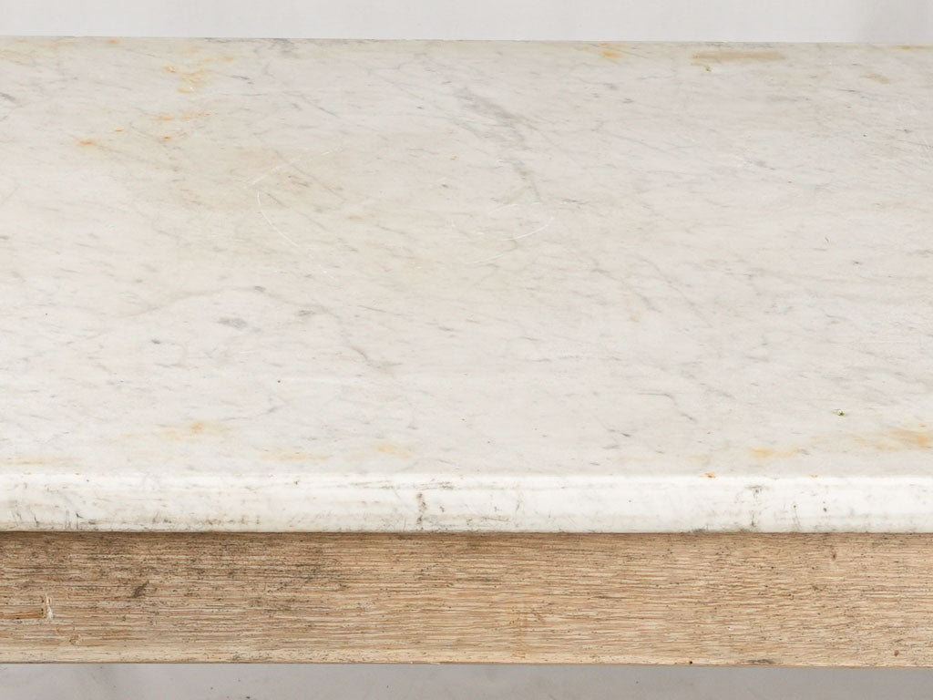 Eclectic Italian Carrara marble dining table