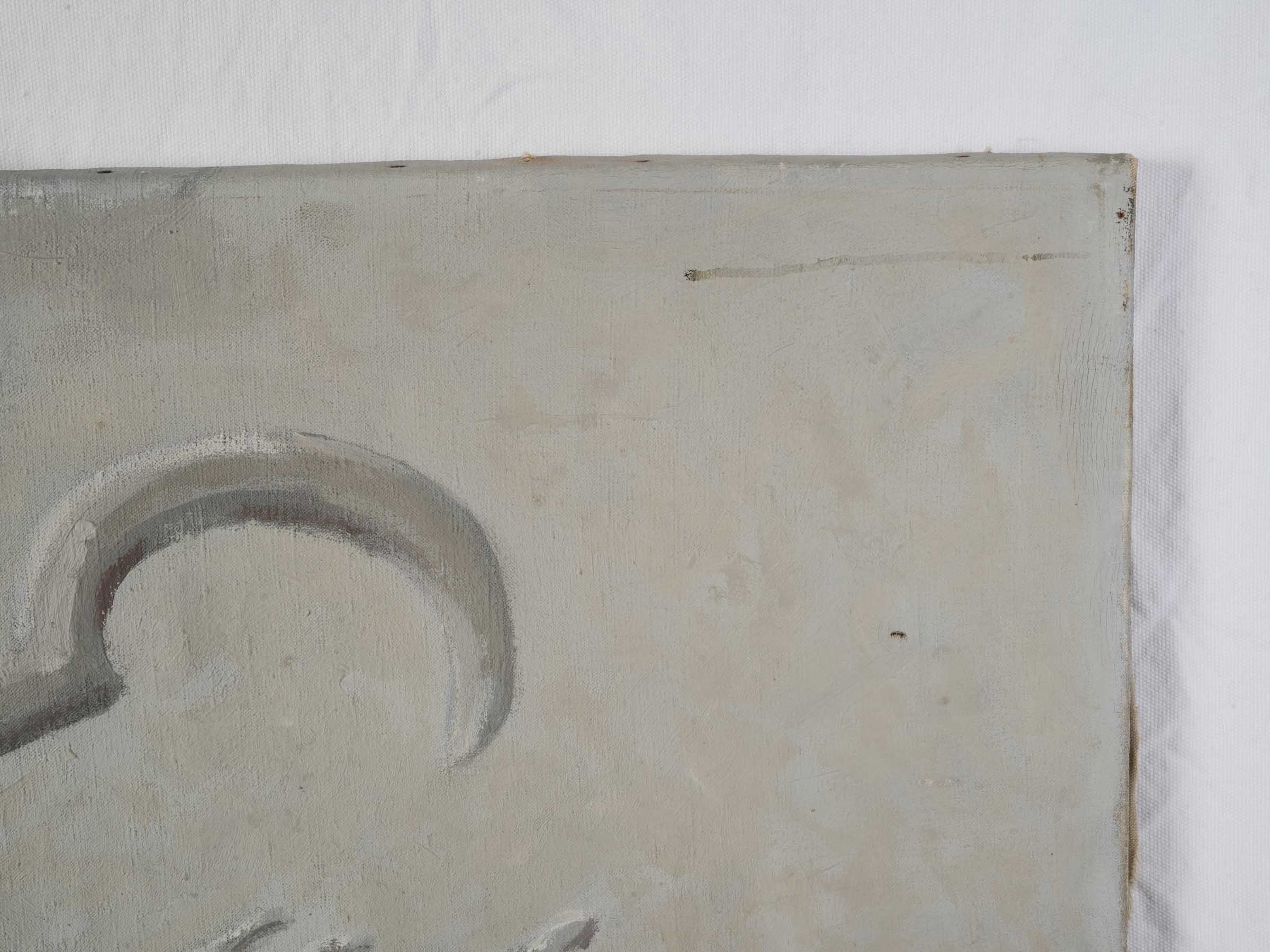 Set of Four Antiwue French Grisaille Decorative Overdoor Panels - 23¾" x 58¼"