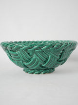 1960s French Vallauris green fruit bowl