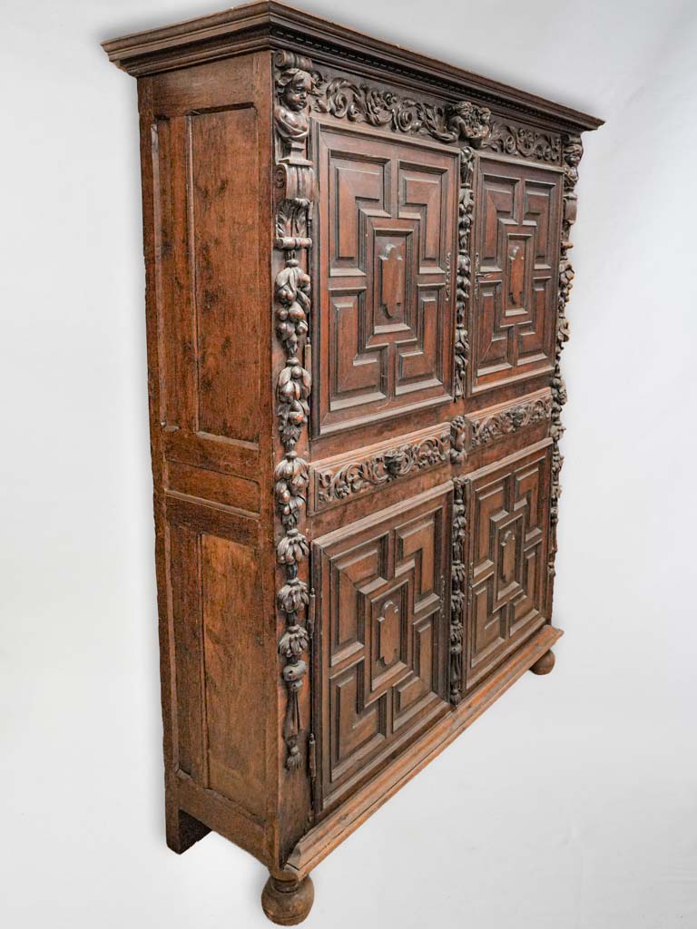 Monumental Baroque oak buffet