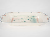 Asparagus barbotine serving platter w/ purple border - Digoin Sarreguemines 9" x 16¼"