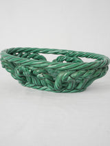 1960s Vallauris twisted rope ceramic bowl