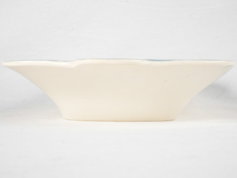 Asparagus barbotine serving platter w/ purple border - Digoin Sarreguemines 9" x 16¼"