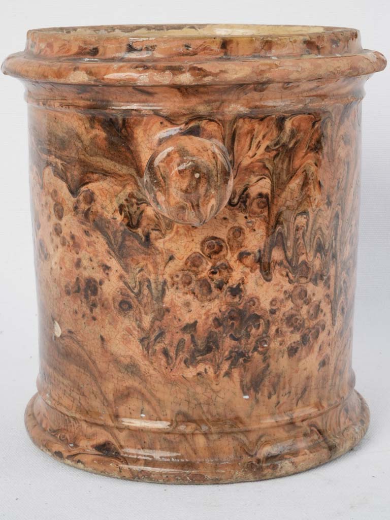Swirled ocher flower vase
