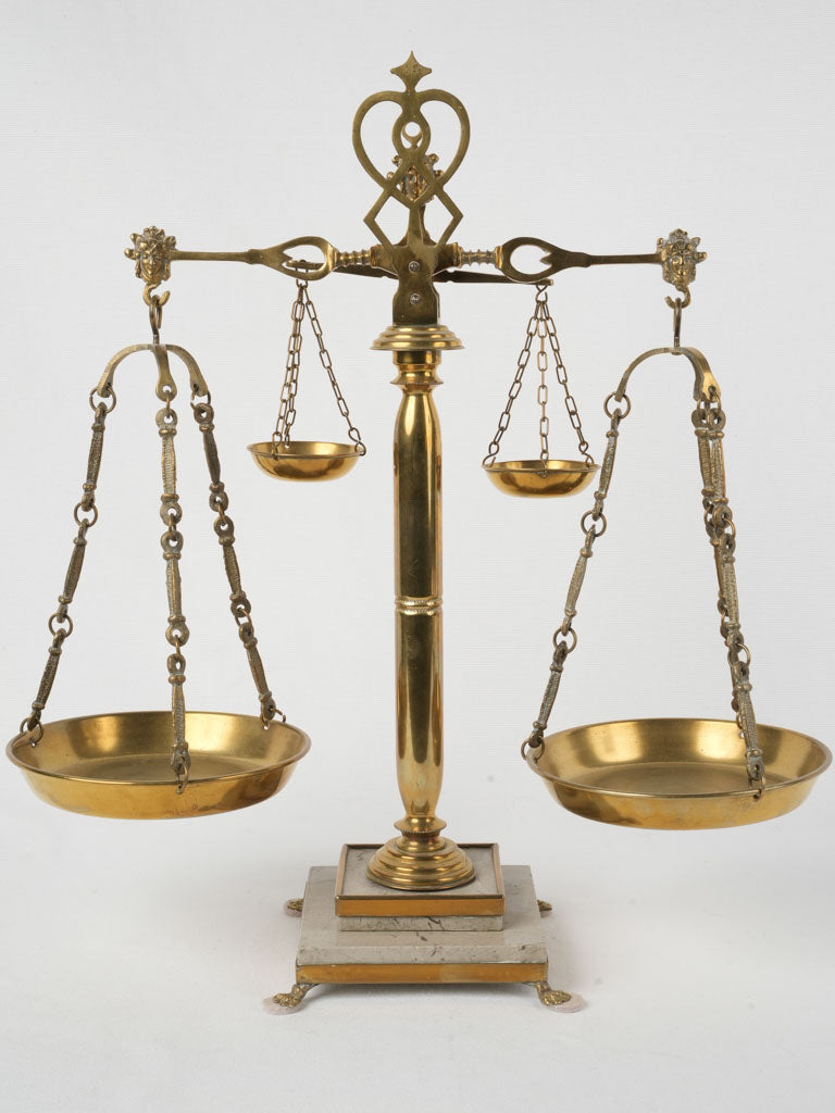 Detailed antique pharmacy scale