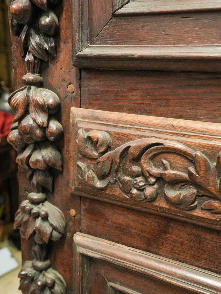 Carved cherub oak buffet
