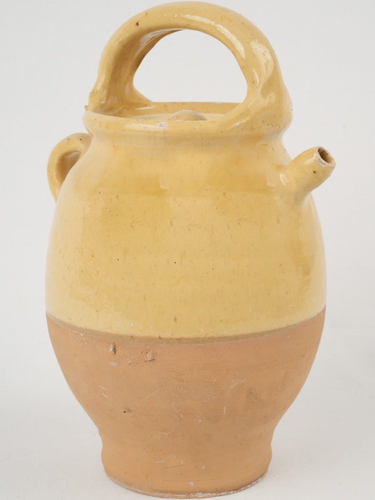 Antique Yellow-Glazed Terracotta Water Cruche