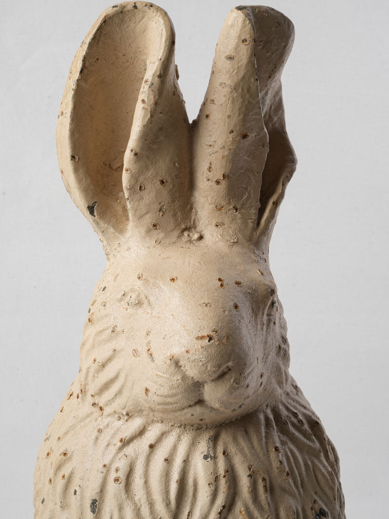 Decorative cream rabbit with rust details